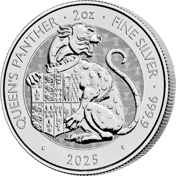2 Unzen Silber Großbritannien Tudor Beasts - Queens Panther 2025