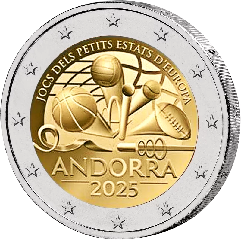 2 Euro Andorra Spiele der kleinen Staaten von Europa 2025
