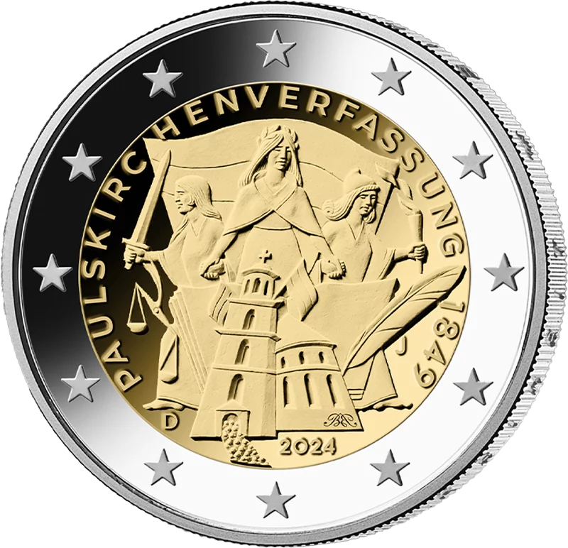 2 Euro BRD 175. Jubiläum Paulskirchenverfassung 2024 prägefrisch