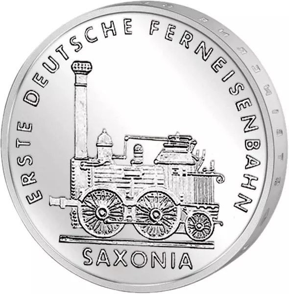 5 Mark DDR Erste Deutsche Ferneisenbahn 1988 Stempelglanz