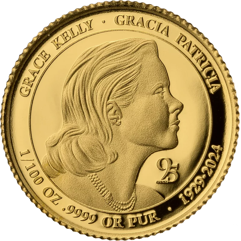 3.000 Francs Tschad 95. Geburtstag Grace Kelly 2024