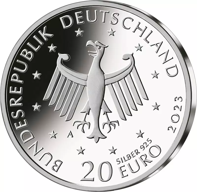 20 Euro BRD 100. Geburtstag Vicco von Bülow 2023 - Stempelglanz