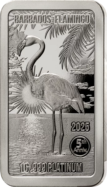 10 Dollars Barbados First Strike Edition Platin Flamingo 2025