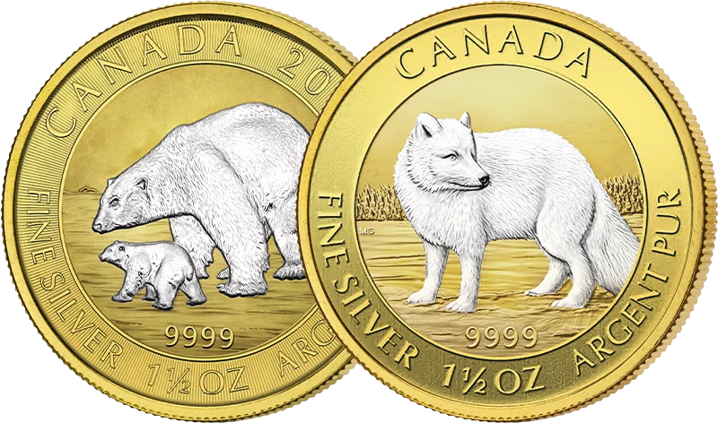 2 x 8 Dollars Kanada Canadian Wildlife Premium Edition 2014 und 2015