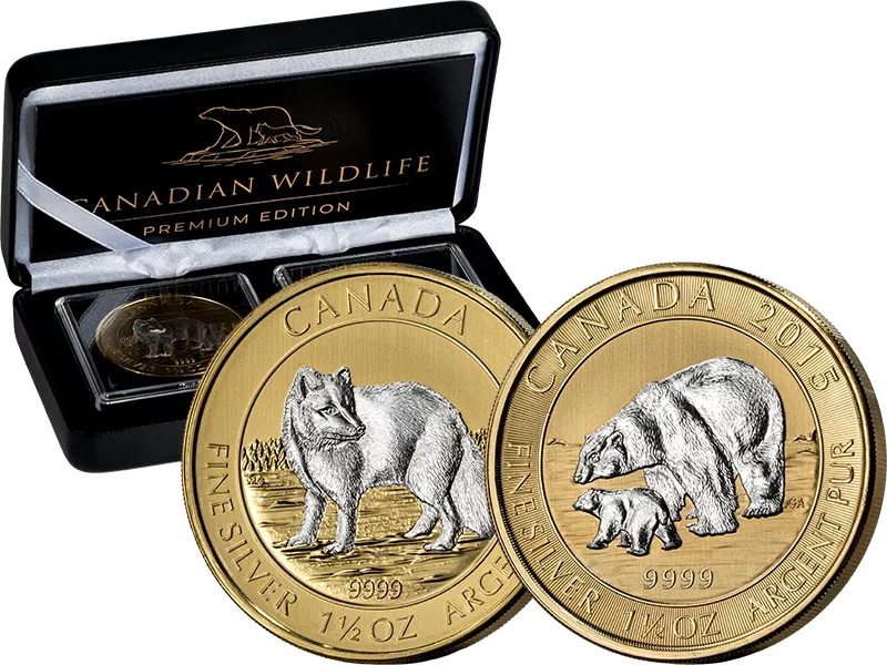 2 x 8 Dollars Kanada Canadian Wildlife Premium Edition 2014 und 2015