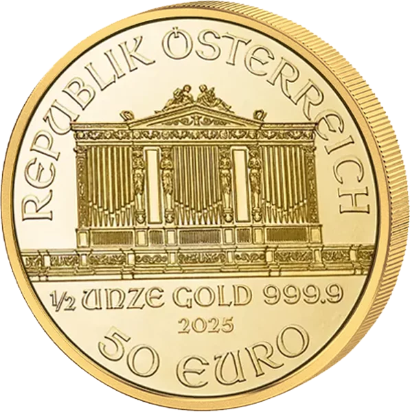 1/2 Unze Gold Österreich Wiener Philharmoniker 2025