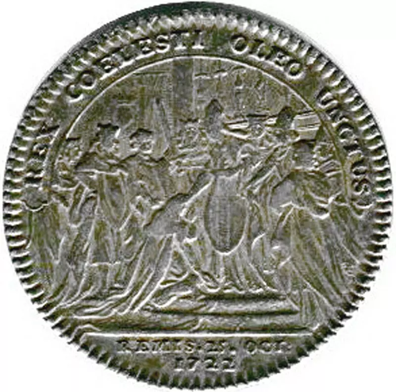 Silbermedaille Frankreich König Ludwig XV. 1722