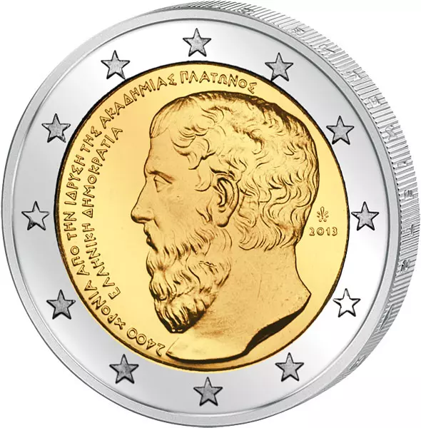 2 Euro Griechenland Platon Akademie 2013