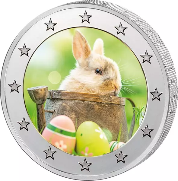 2-Euro-Künstlerausgabe Oster - Osterhase in Gießkanne