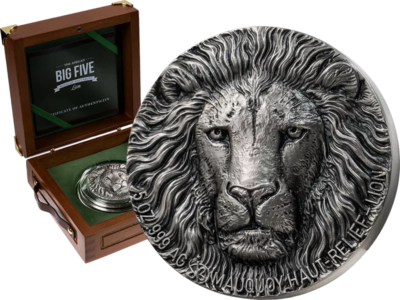 5.000 Francs Elfenbeinküste Big Five Mauquoy Löwe 2016