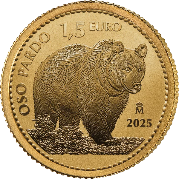 1,5 Euro Spanien Kantabrischer Braunbär 2025 1,5 Euro Spanien Kantabrischer Braunbär 2025