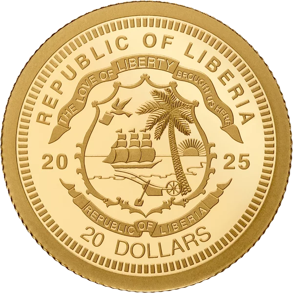 20 Dollars Liberia Animal Invest - Panda 2025