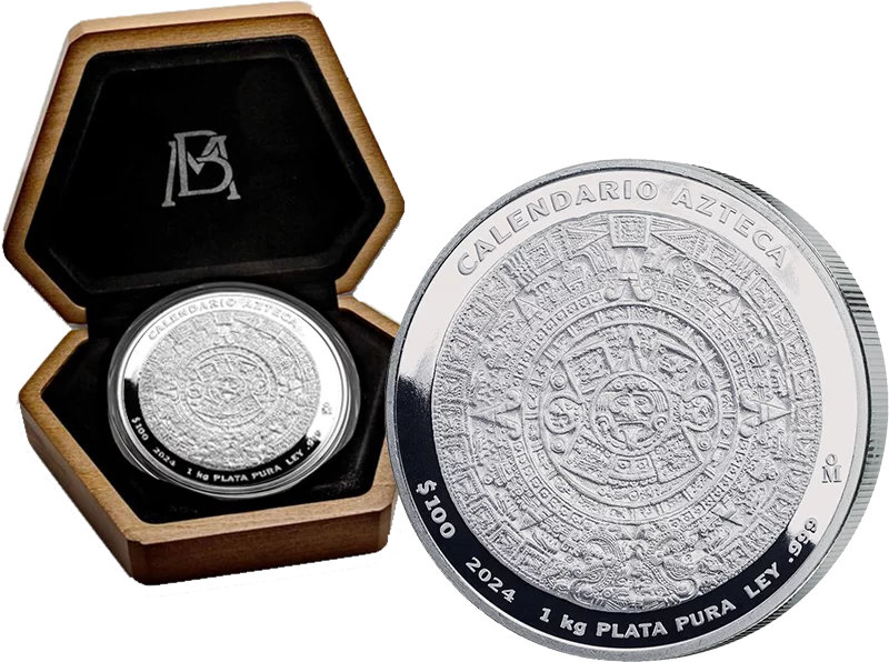 100 Dollars Mexiko Aztekenkalender 2024