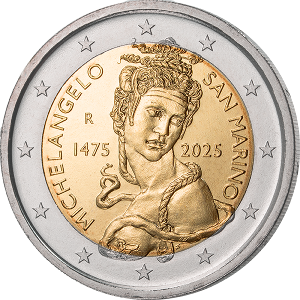 2 Euro Numisbrief San Marino 50. Geburtstag Michelangelo 2025