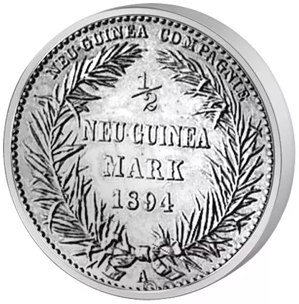 1/2 Mark Deutsch-Neuguinea Paradiesvogel 1894 sehr schön