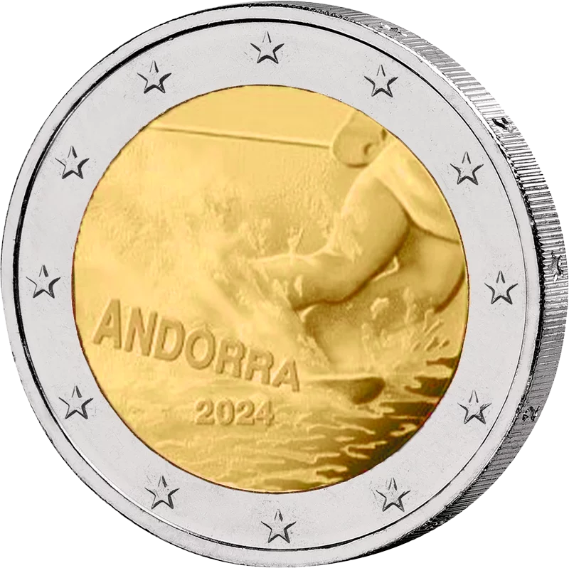2 Euro Andorra 100 Jahre Skisport in Andorra 2024