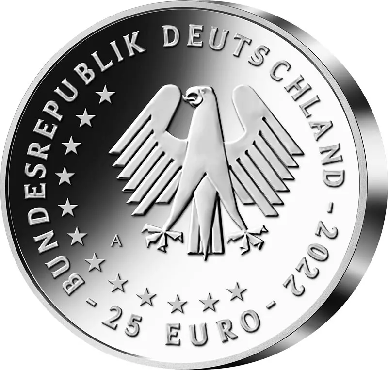 25 Euro BRD Herrnhuter Stern 2022 Stempelglanz