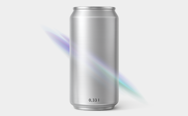 Die Grafik einer Getränkedose verdeutlicht, dass die weltweit verfügbare Menge CANDINOVUM in einer 0,33-Liter-Dose Platz hätte.