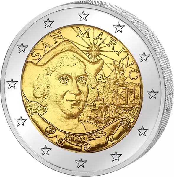2 Euro San Marino Christoph Columbus 2006