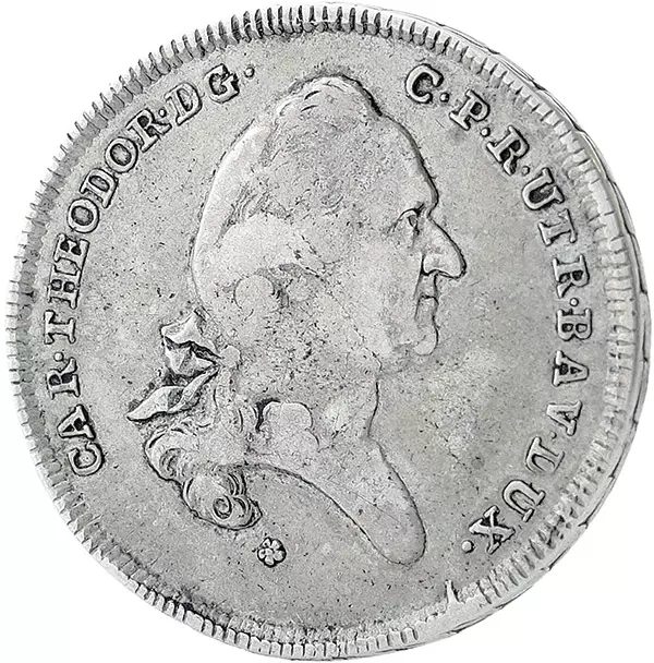 1/2 Konventionstaler Bayern Kurfürst Karl Theodor 1778-1798