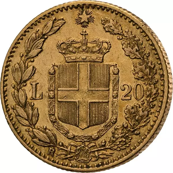 20 Lire Italien Umberto I. 1879-1897
