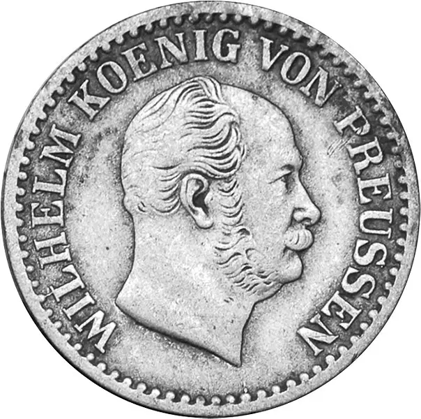 1 Silbergroschen Preußen König Wilhelm I. 1861-1873