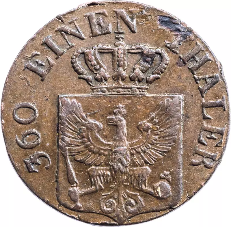 1 Pfennig Preußen König Friedrich Wilhelm III. 1821 - 1840