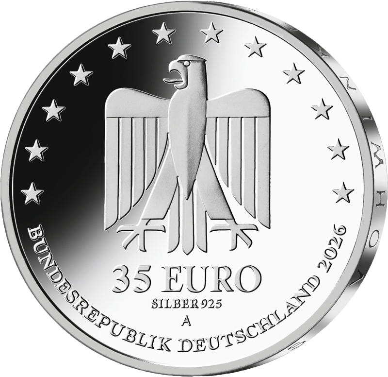 35 Euro BRD 125 Jahre Wuppertaler Schwebebahn 2026 Polierte Platte