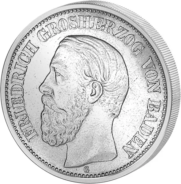 2 Mark Baden Großherzog Friedrich I. 1892-1902 2 Mark Baden Großherzog Friedrich I. 1892-1902