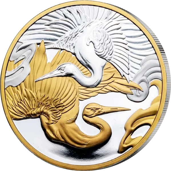 1 Dollar Niue Kraniche - Langlebigkeit und Harmonie 2025