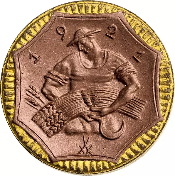 10 Mark Freistaat Sachsen Bauer mit Sichel 1921