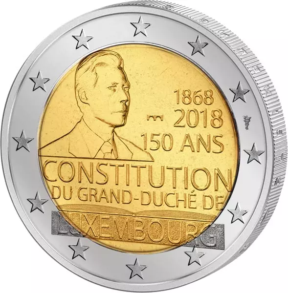 2 Euro Luxemburg 150 Jahre Verfassung 2018