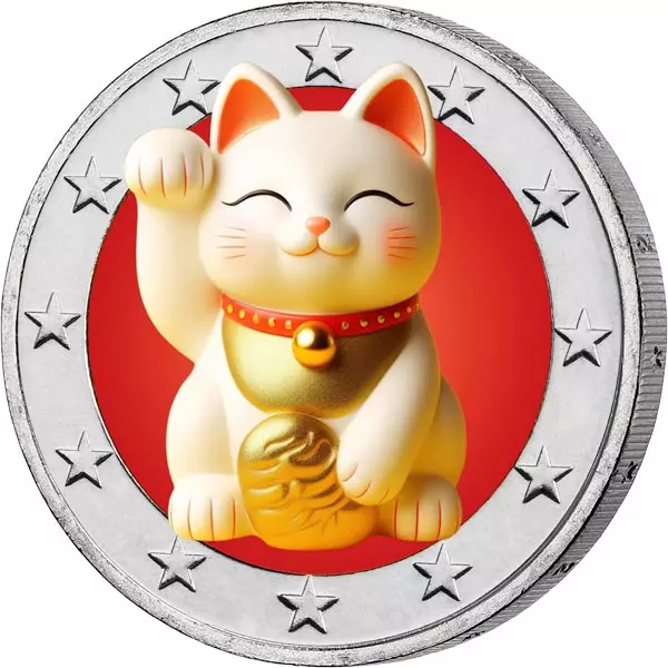 2-Euro-Künstlerausgabe Winkekatze