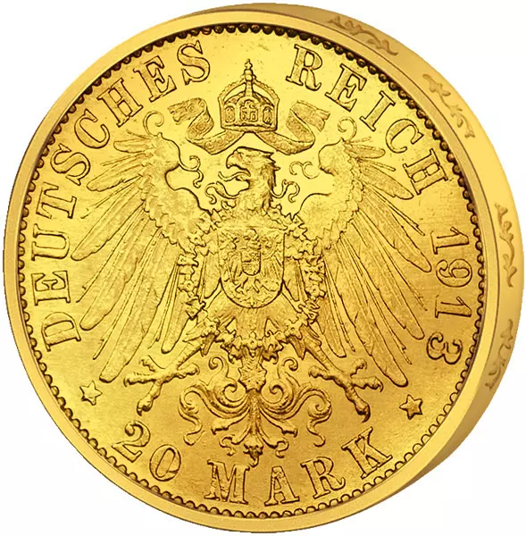 20 Mark Bayern König Otto 1895-1913 20 Mark Bayern König Otto 1895-1913