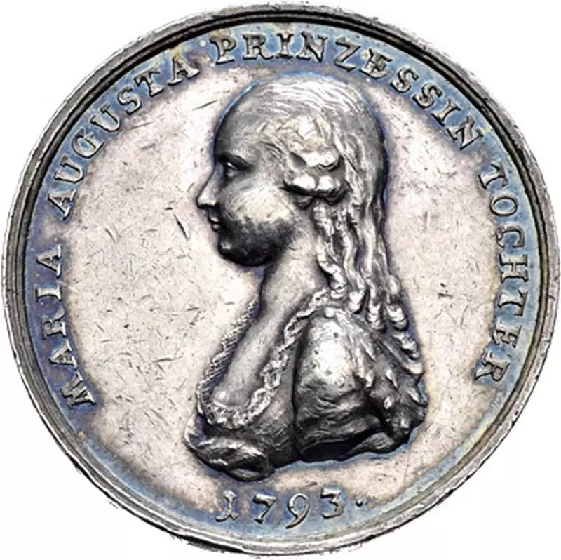 Silbermedaille Sachsen Kurfürst Friedrich August III. 1763-1806 zum Besten der Armenschulen 1793