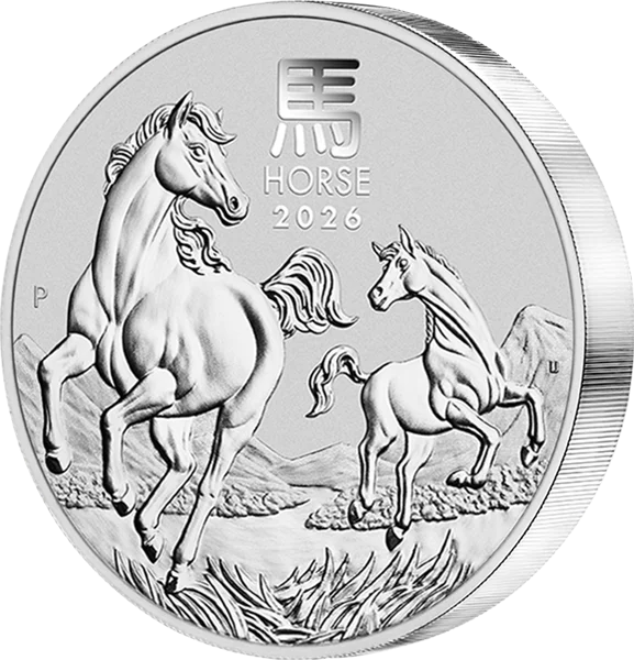 1 Kilo Silber Australien Jahr des Pferdes 2026