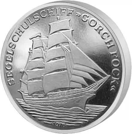Gedenkprägung Segelschulschiff Gorch Fock 1976