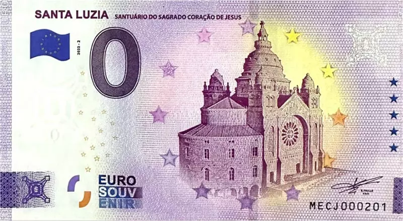 0-Euro-Banknote Portugal Torre dos Clérigos, Porto 2022
