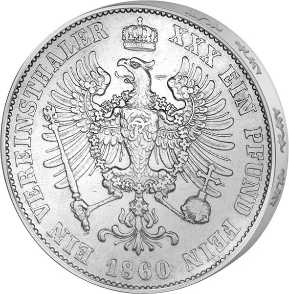 Vereinstaler Preußen König Friedrich Wilhelm IV. 1857-1860