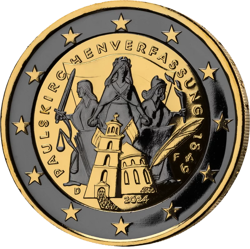 2 Euro BRD Paulskirche Golden Platinum Edition 2024