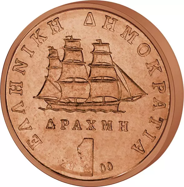 1 - 100 Drachmas Kursmünzensatz Griechenland 1982-2000