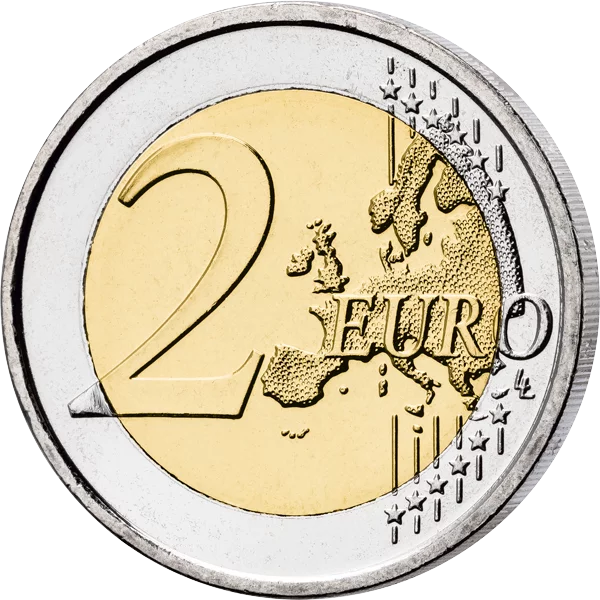 2 Euro Slowakei Trencin - Kulturhauptstadt Europas 2026 mit Farb-Applikation