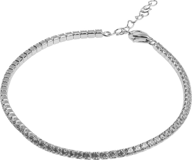 Silberarmband mit weißem Zirkon