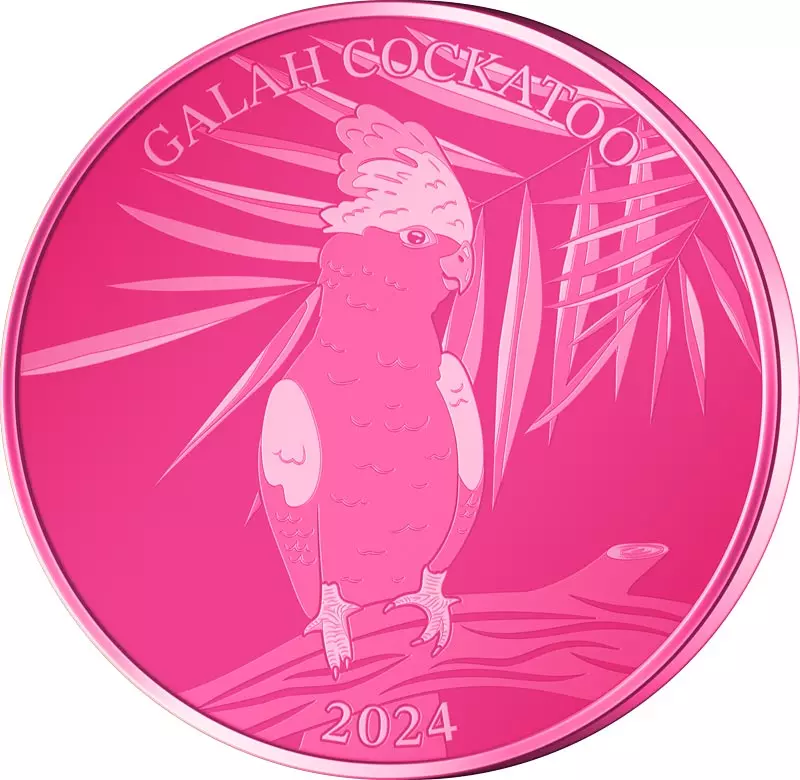 1 Dollar Samoa Titanmünzen Bunte Tierwelt - Rosakakadu 2024