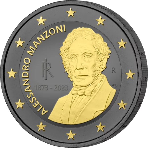2 Euro Italien 150. Todestag Alessandro Manzoni 2023 Golden Enigma Edition