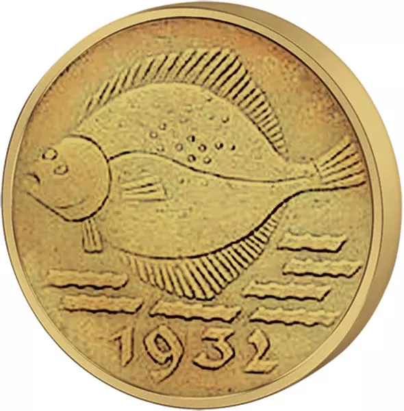 5 Pfennig Danzig Flunder 1932