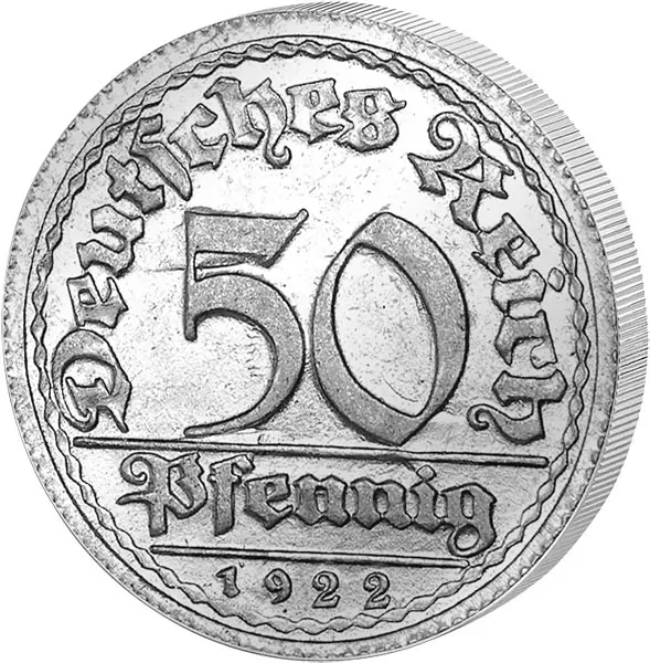 50 Pfennig Weimarer Republik Ähren 1919-1922