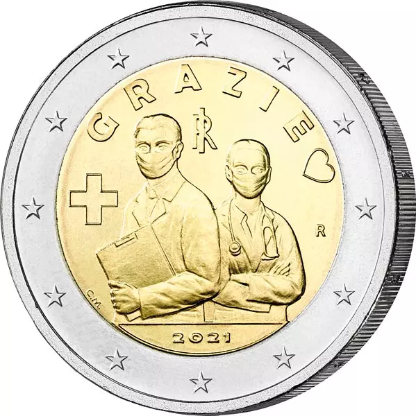 2 Euro Italien Berufe im Gesundheitswesen 2021