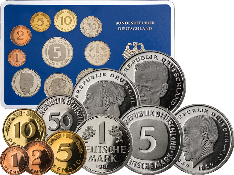 BRD-Kursmünzen-Serie 1981 Polierte Platte