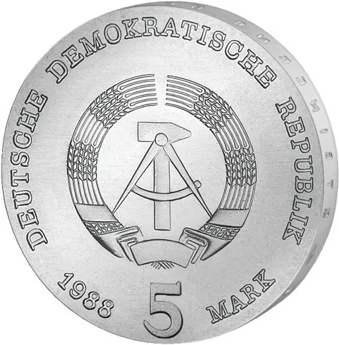 5 Mark DDR Ernst Barlach 1988 Stempelglanz